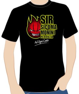 T-SHIRT NERA-GIALLO DONNA - SIR SICOMA MONINI PERUGIA